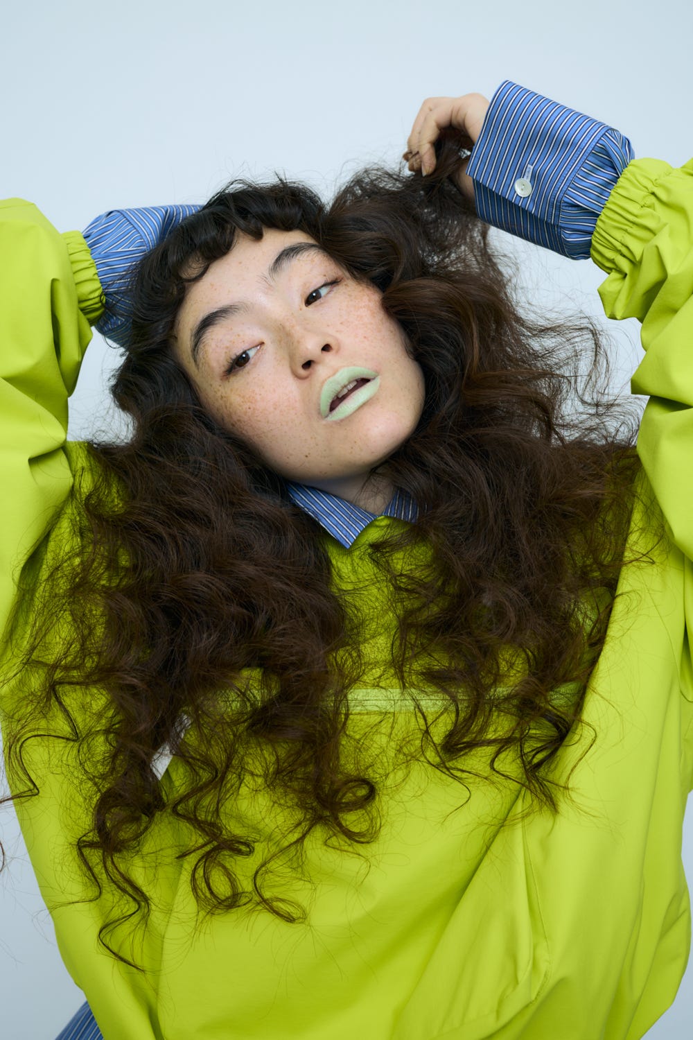 cycling loose pullover Lime M