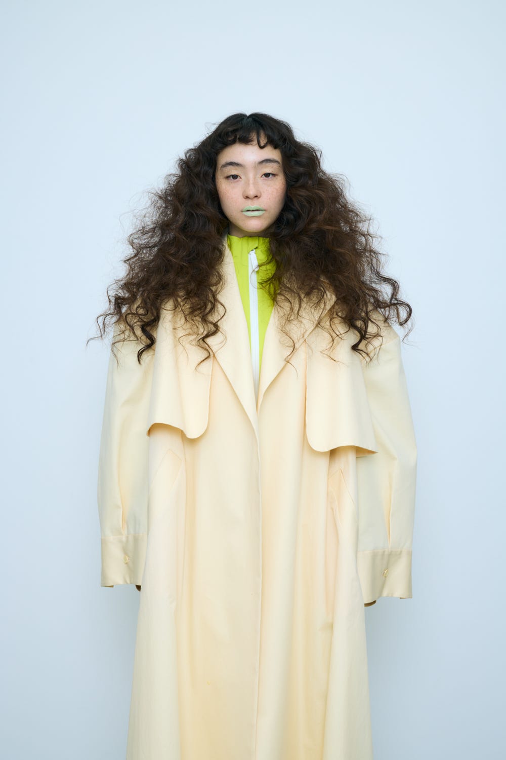 over-flare trench coat Nude M