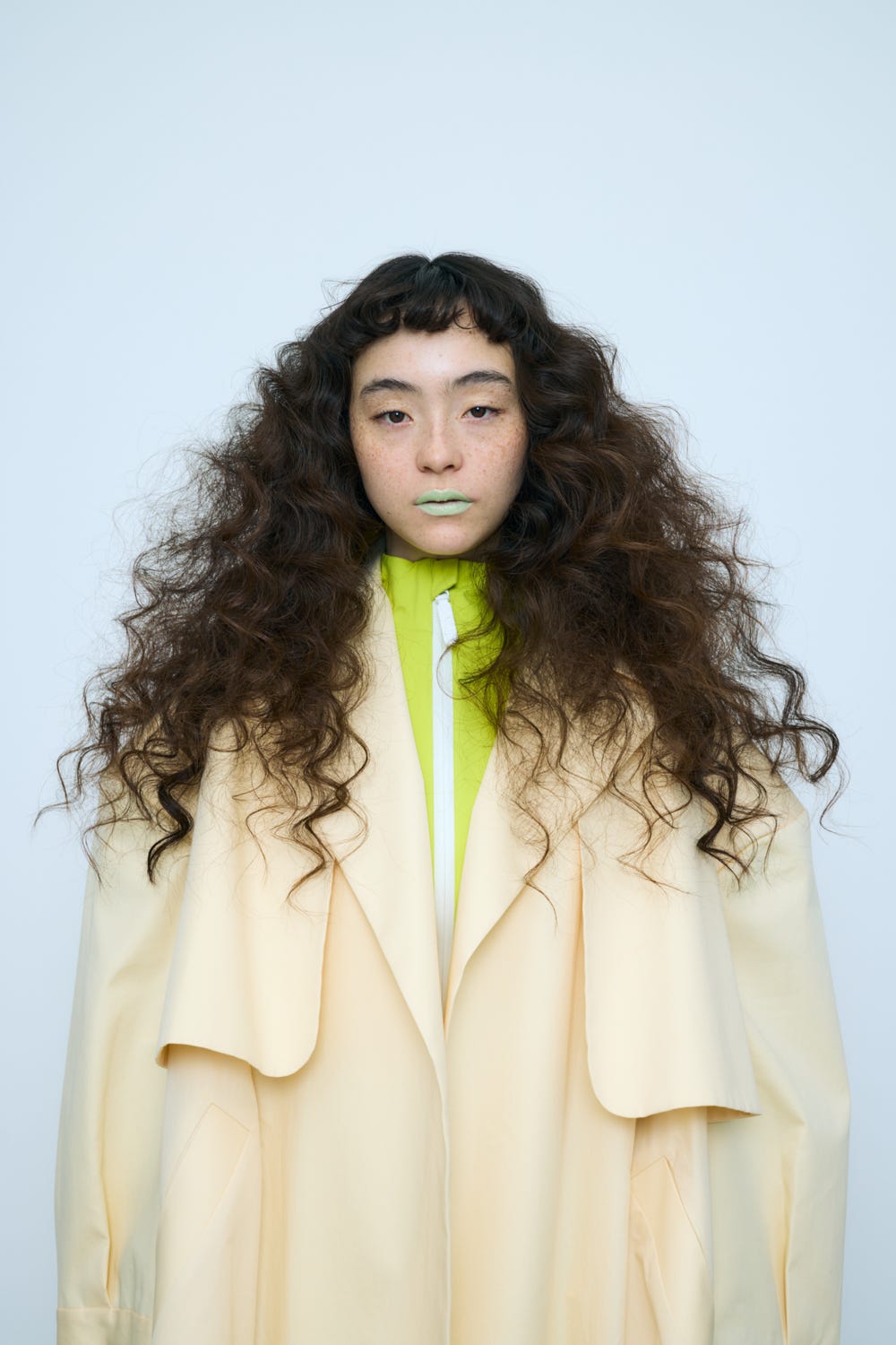 over-flare trench coat Nude M