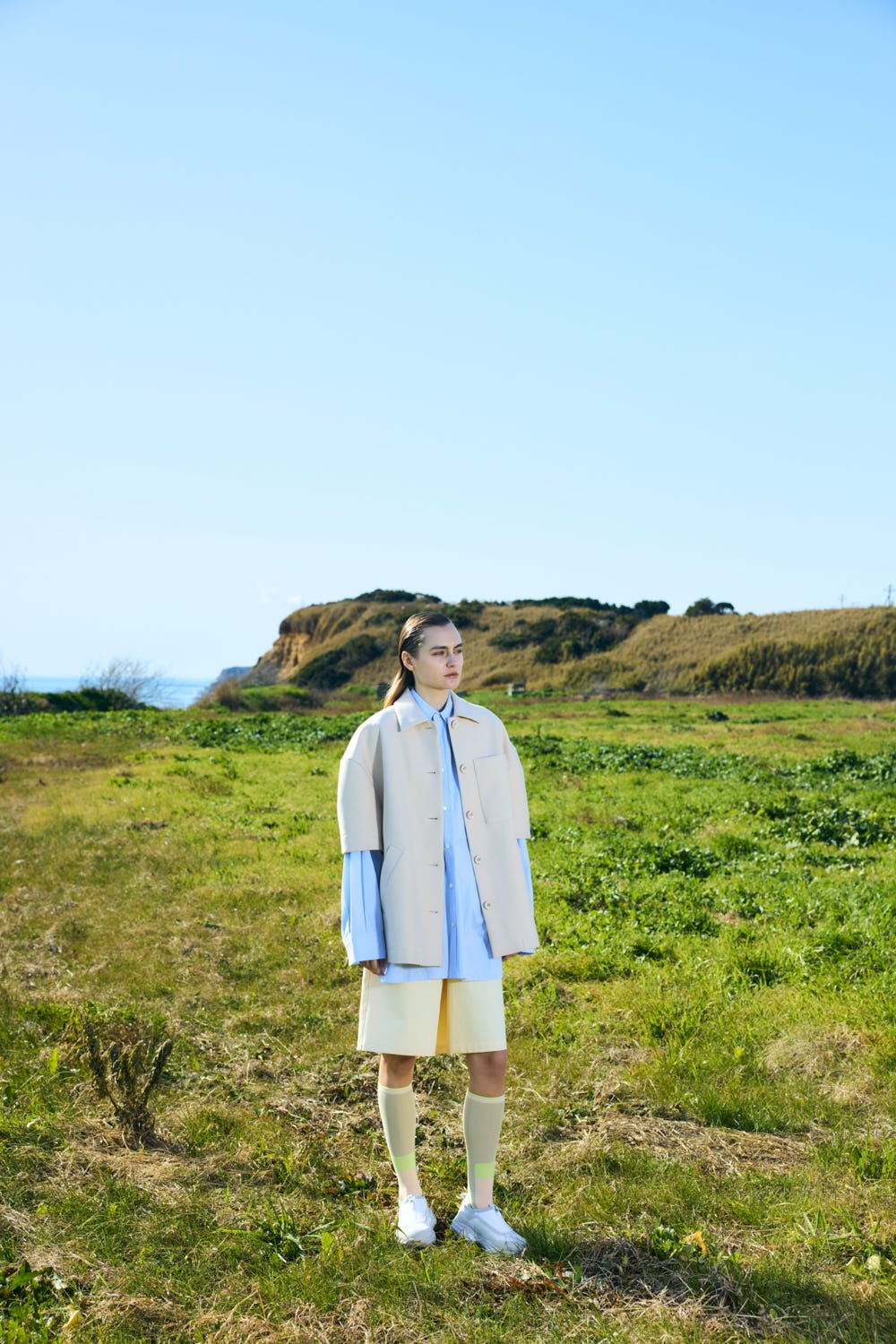 half-sleeves bench jacket Nude M