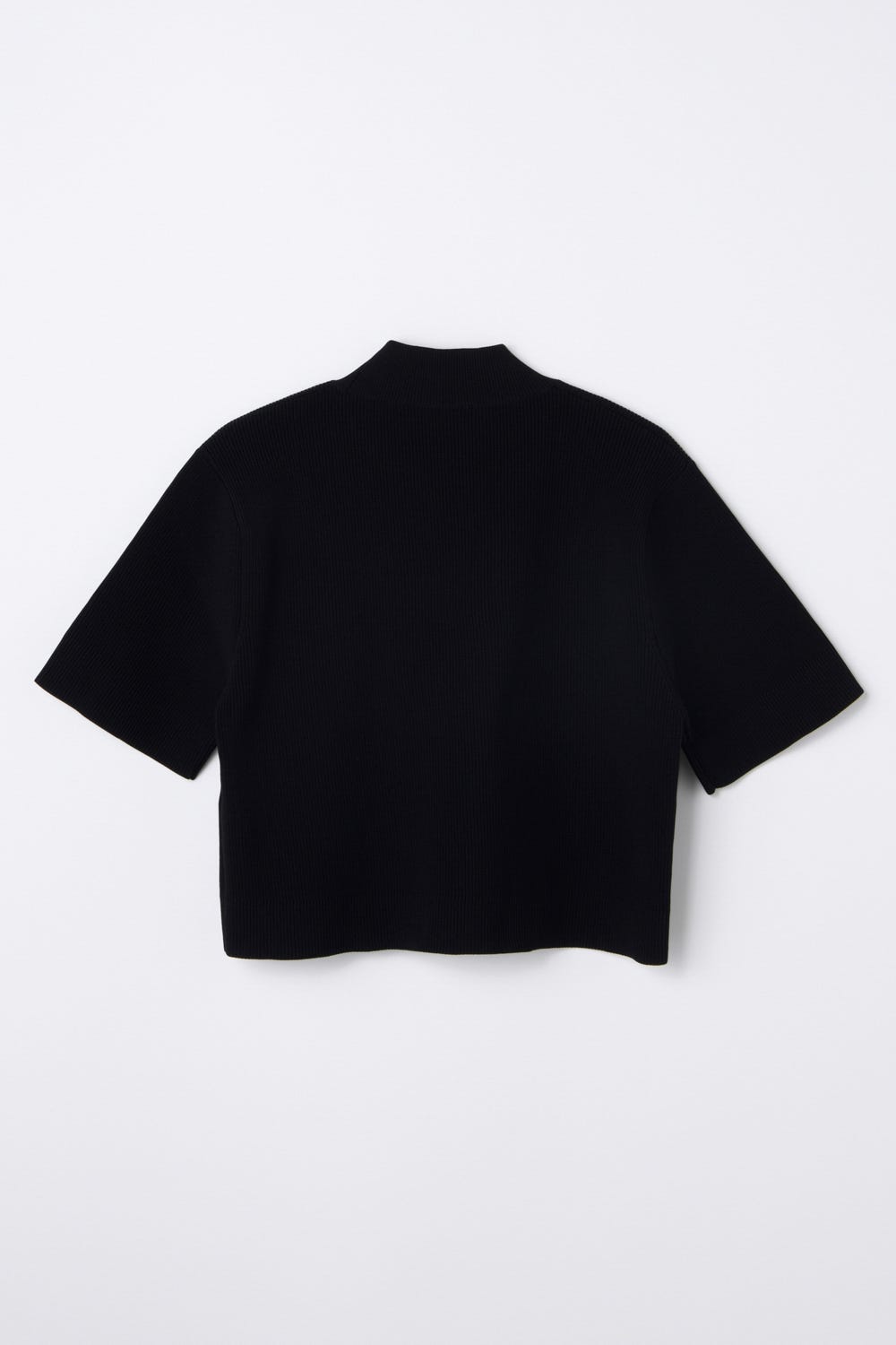 hi-neck cropped pullover Black M