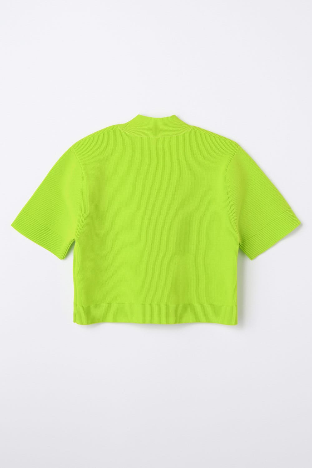 hi-neck cropped pullover Lime M
