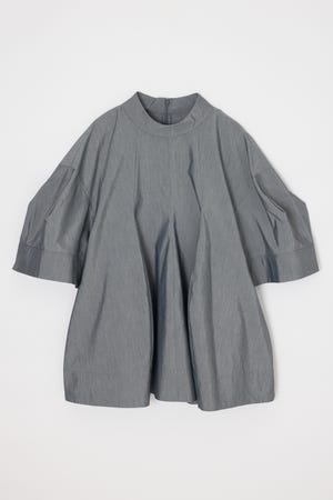 nagonstans ナゴンスタンス 23AW クロップドバックプリーツ半袖シャツ 470GA430-0690 M ホワイト R14639 shirts and blouses|någonstans official online store｜ナゴ