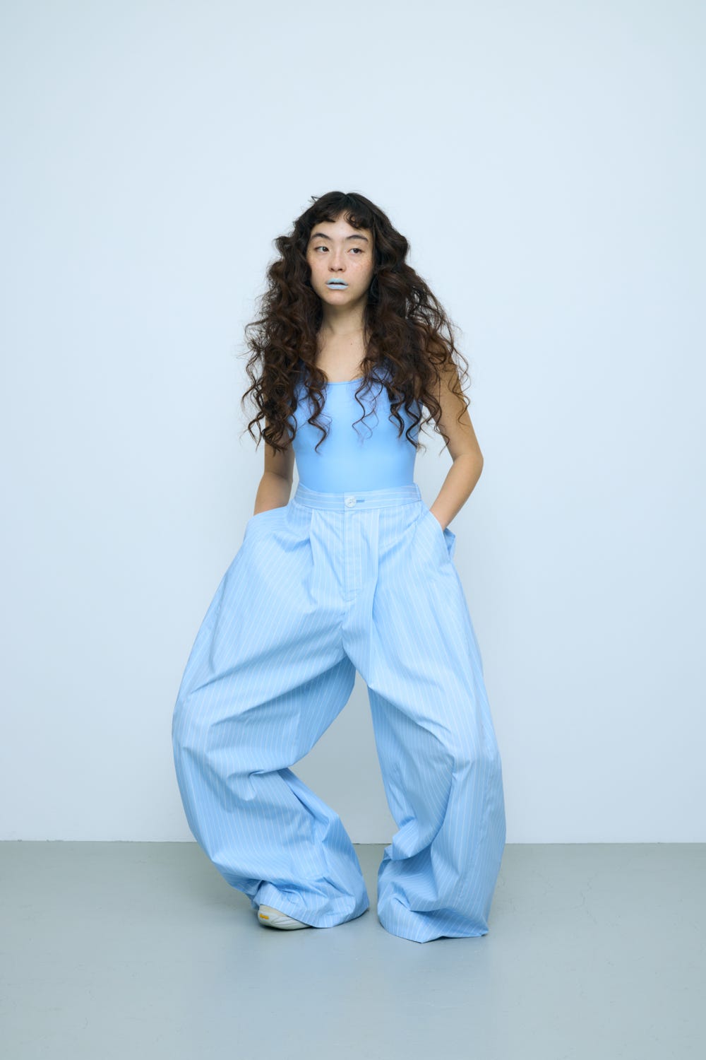 square wide pants Water S