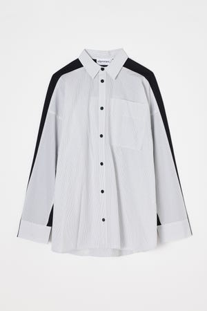 shirt×cut long-sleeves t-shirt