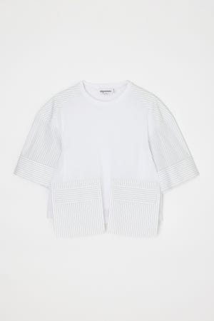 woven combi t-shirt