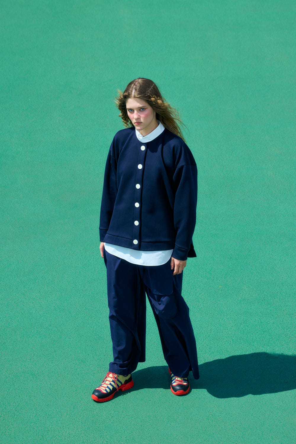 2 face cardigan Space M