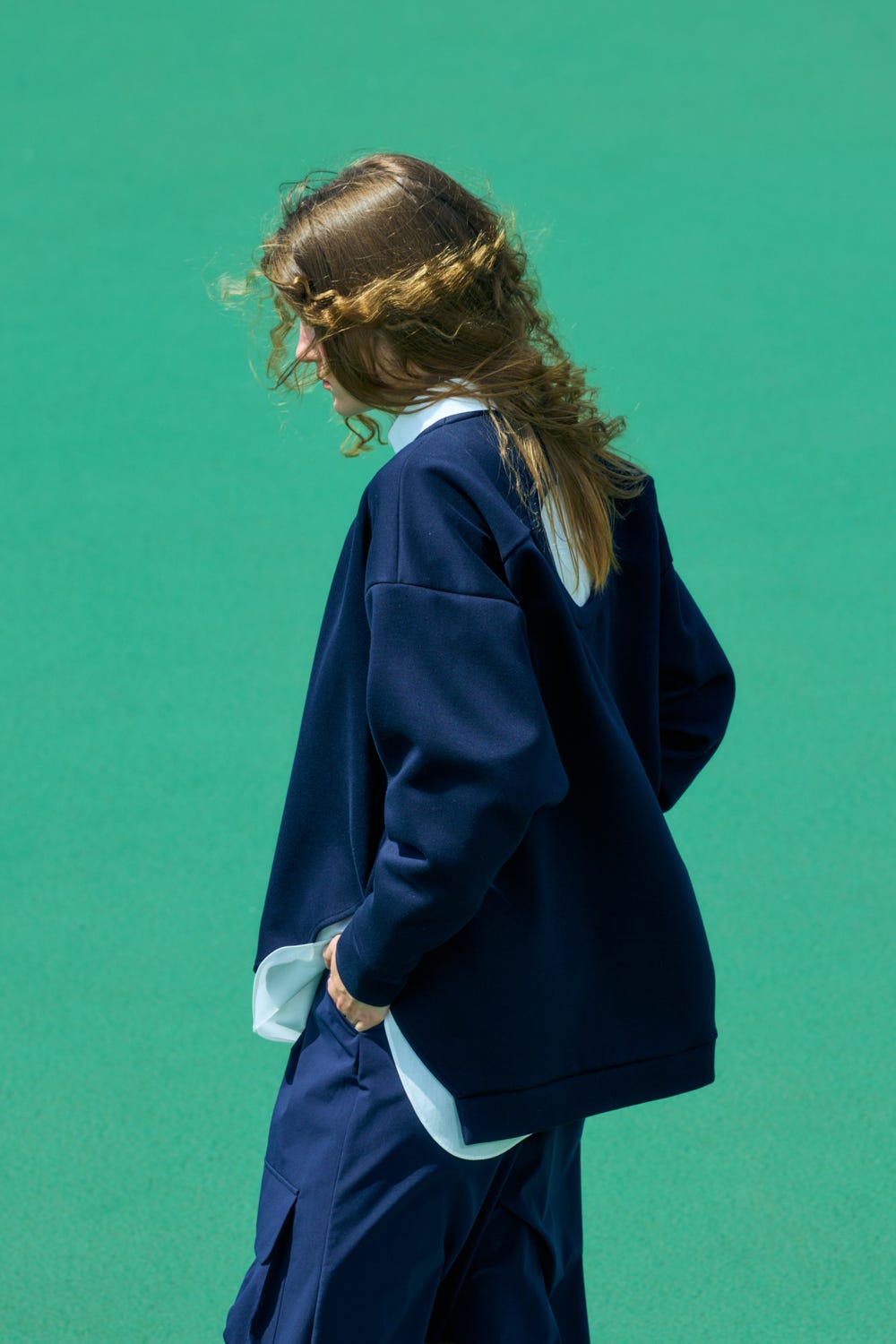 2 face cardigan Space M