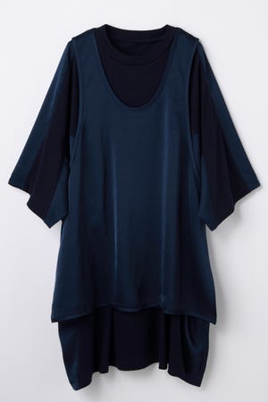 nagonstans ナゴンスタンス 25SS ソフト天竺アシンメカーブロングスリーブTシャツ 470IS780-0541 M ブルー 15006 nagonstans(ナゴンスタンス)｜ソフト天竺 アシンメカーブロンT/Salt の
