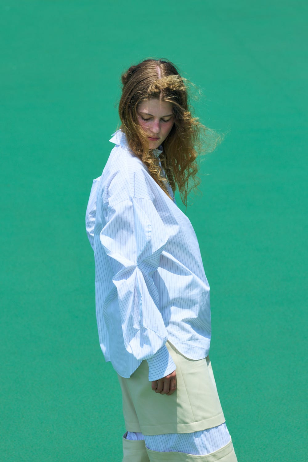 loose bump shirt Salt M