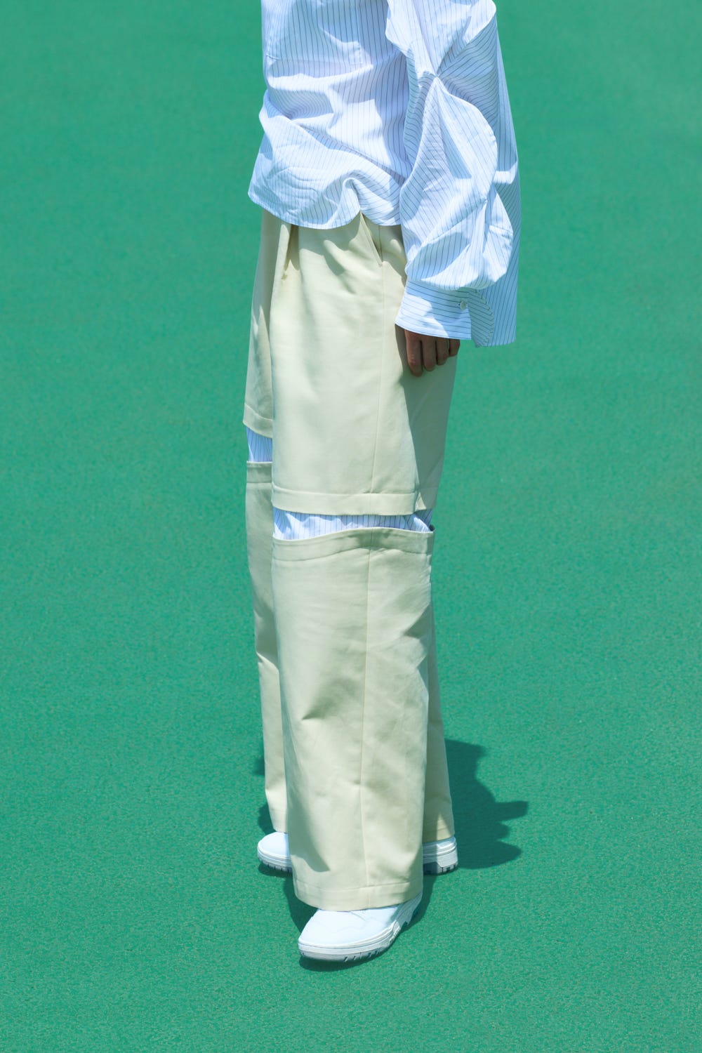 slit trousers Sand S