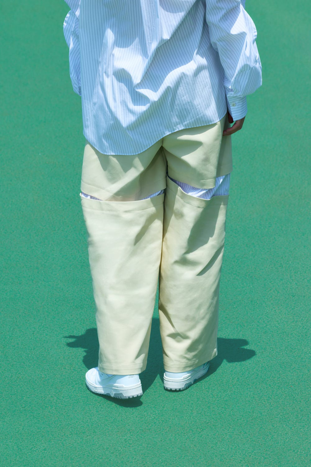 slit trousers Sand S