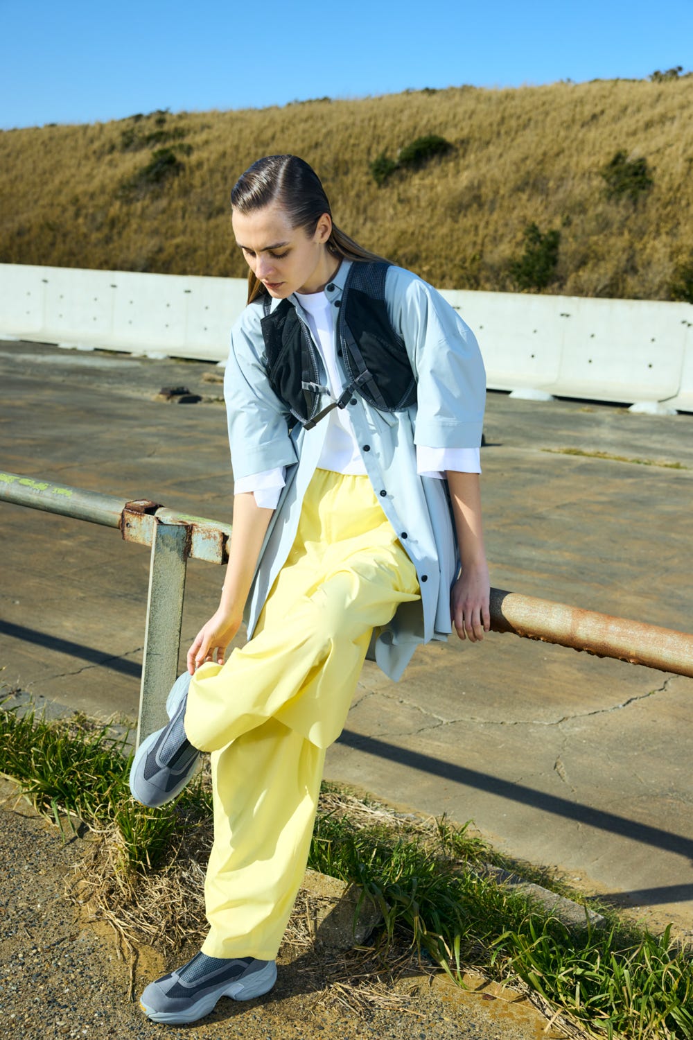 gather balloon cocoon trousers Custard M