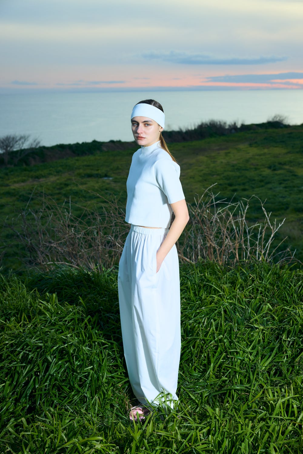 gather balloon cocoon trousers Salt M