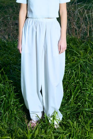 gather balloon cocoon trousers