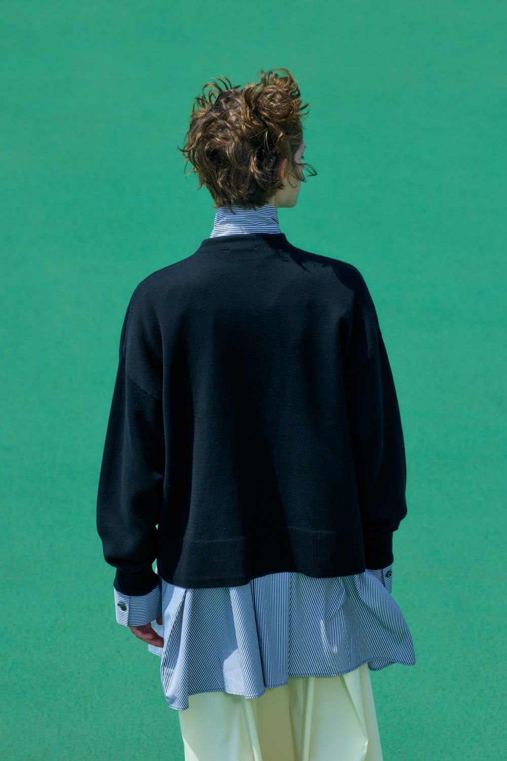 stand cardigan Black M