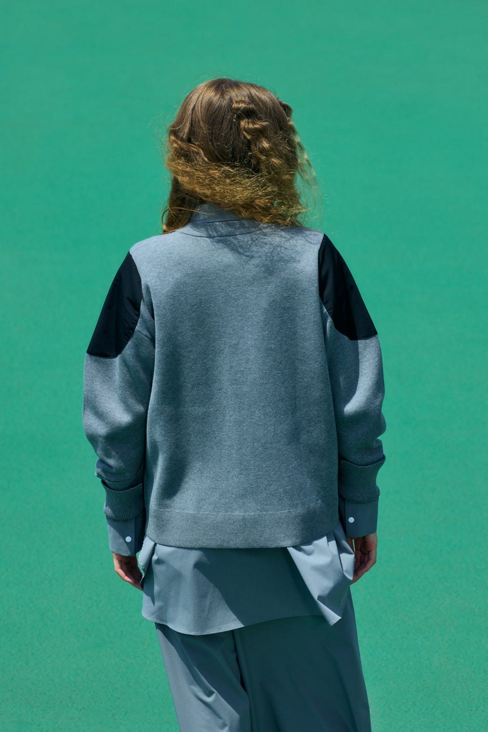 shoulder patch cardigan Stone M