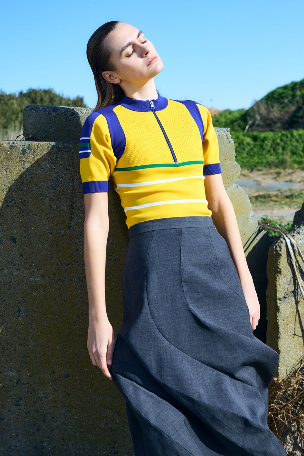 cycling pullover Turmeric M