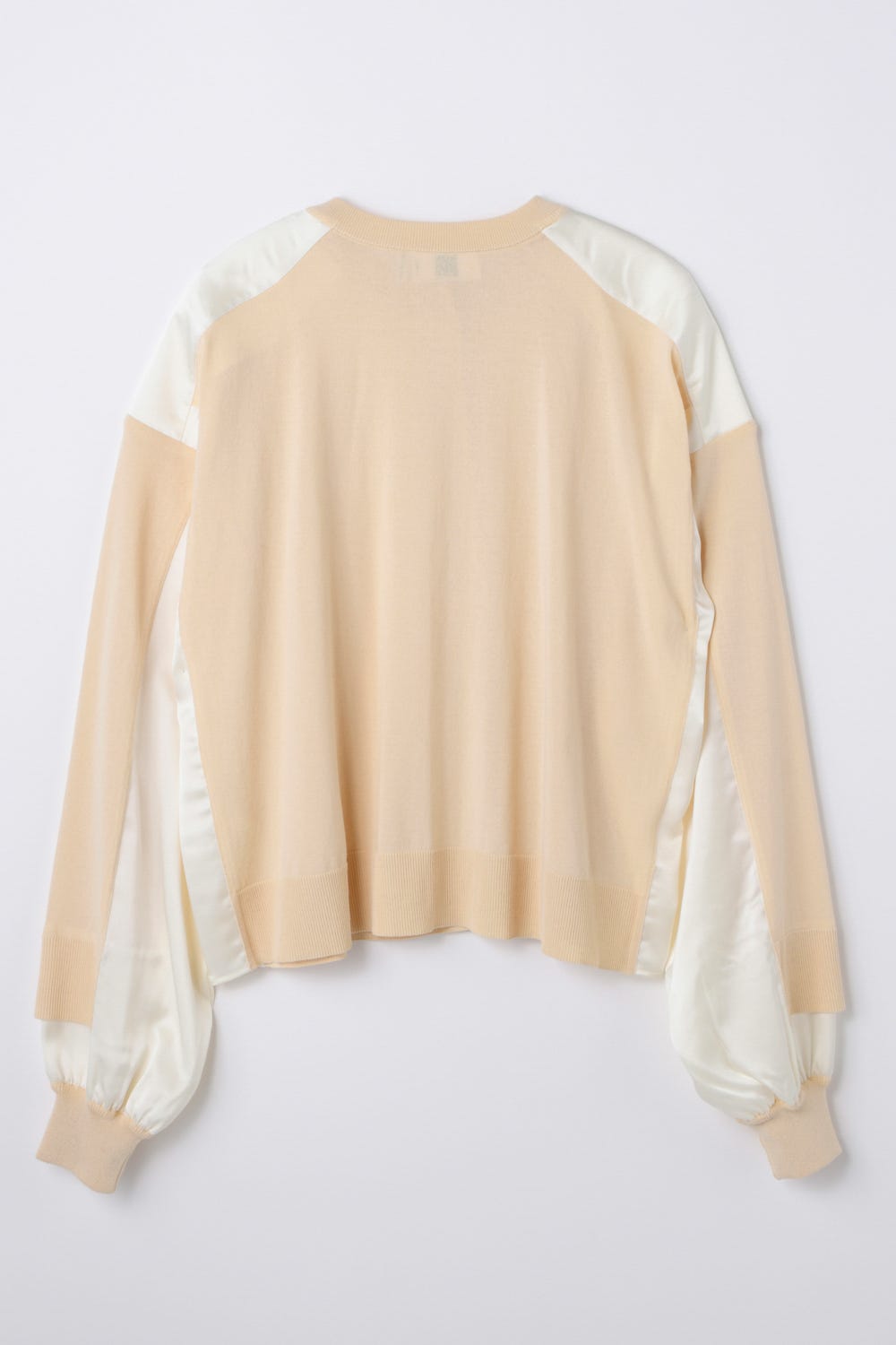 two-tone cardigan Nude M