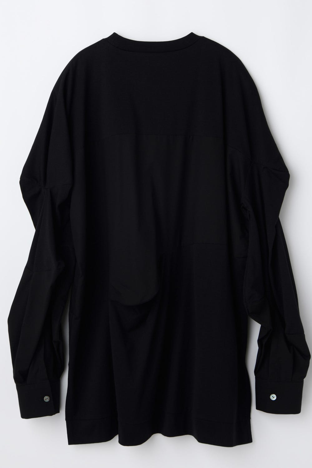 partly long-sleeves t-shirt Black M