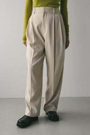 【WEB限定】ベーシックツータックパンツロング