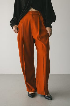 【WEB限定】ベーシックツータックパンツロング
