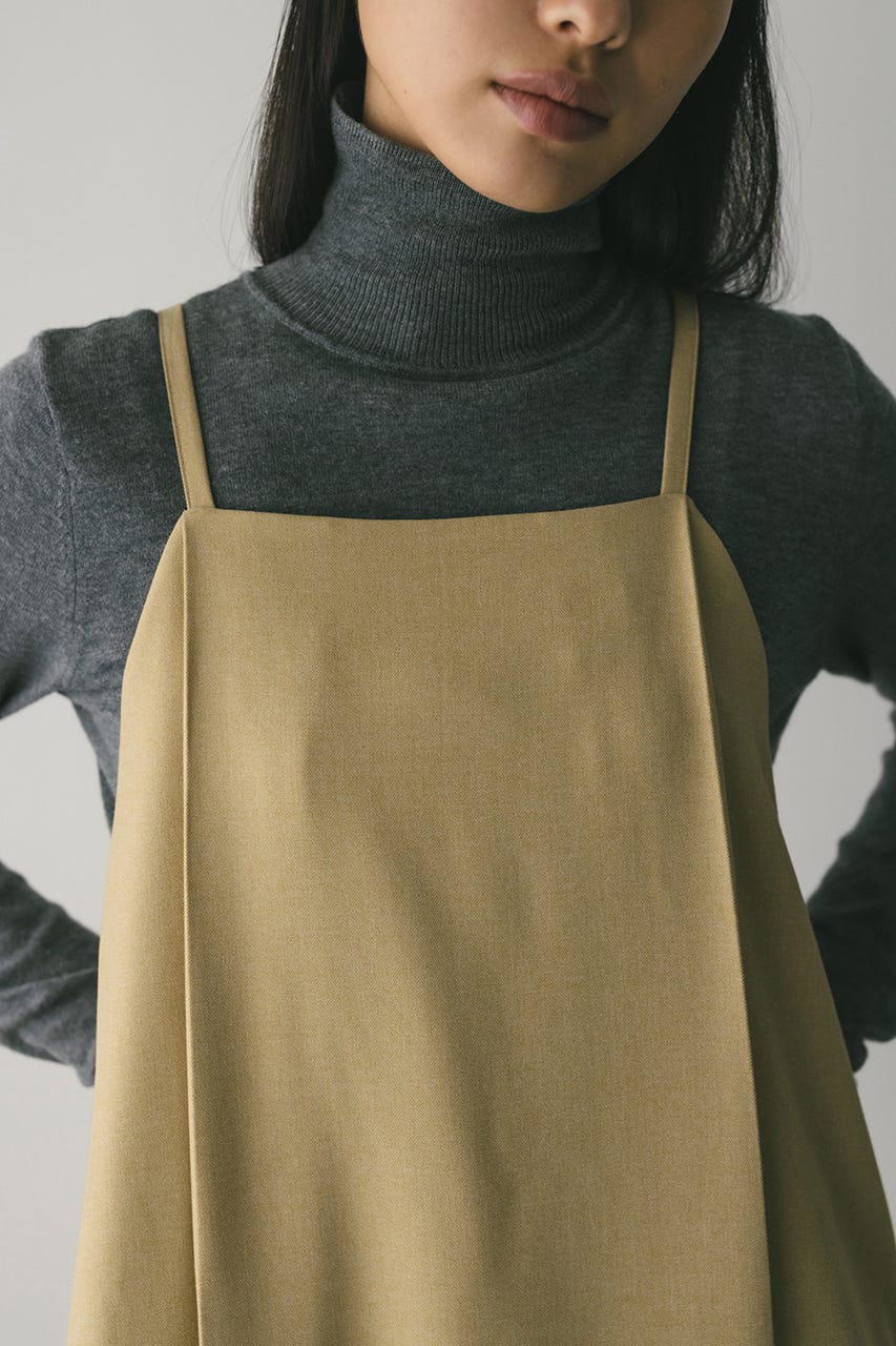 2ピースシャツレイヤードワンピース BEG M