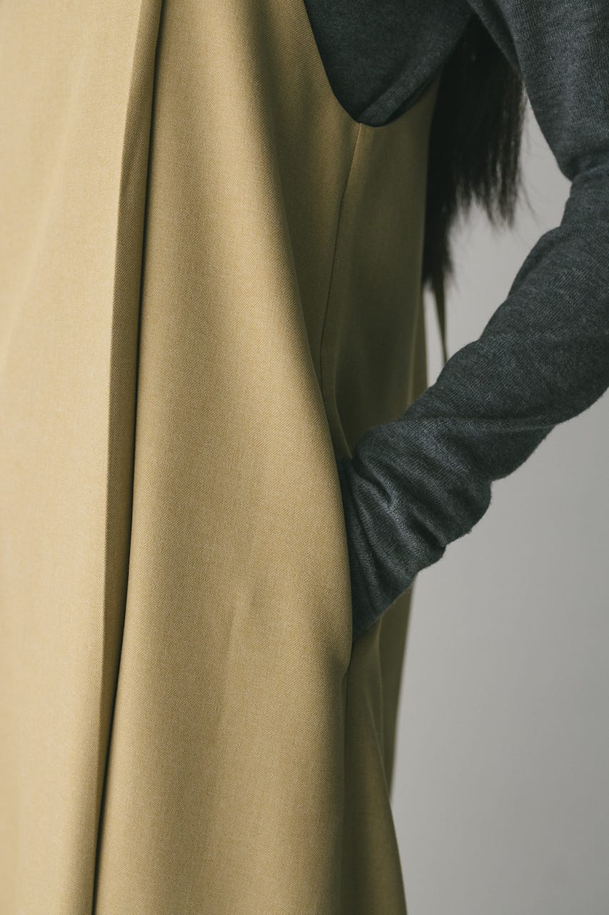 2ピースシャツレイヤードワンピース BEG M