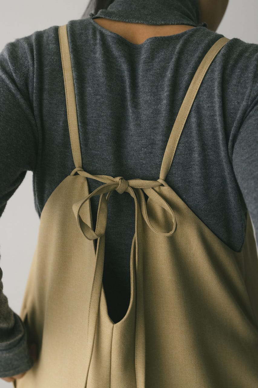 2ピースシャツレイヤードワンピース BEG M