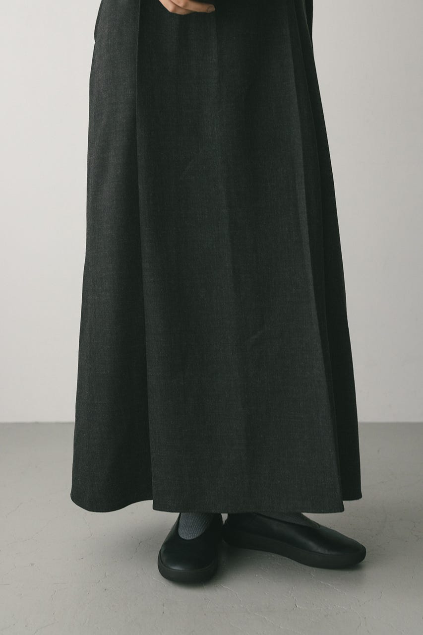 2ピースシャツレイヤードワンピース GRY S