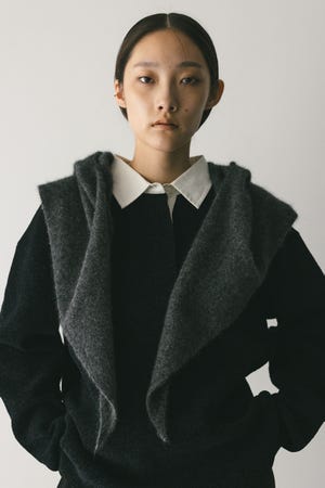 アンゴラミックスフーディースカーフ