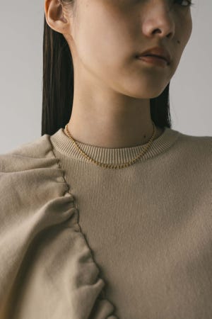 ビーズチェーンネックレス