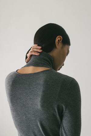 2WAYウォッシャブルハイネックオープンニット