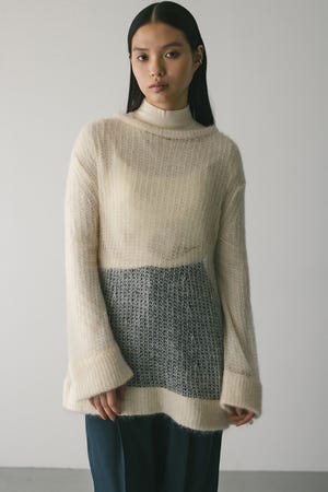 シュガーモヘアルーズニット