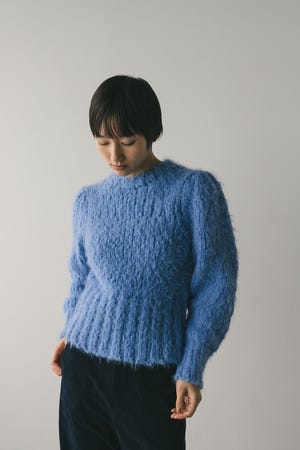 パワショルスラブシャギーニット