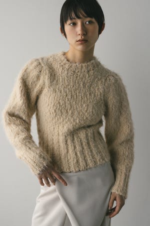 パワショルスラブシャギーニット