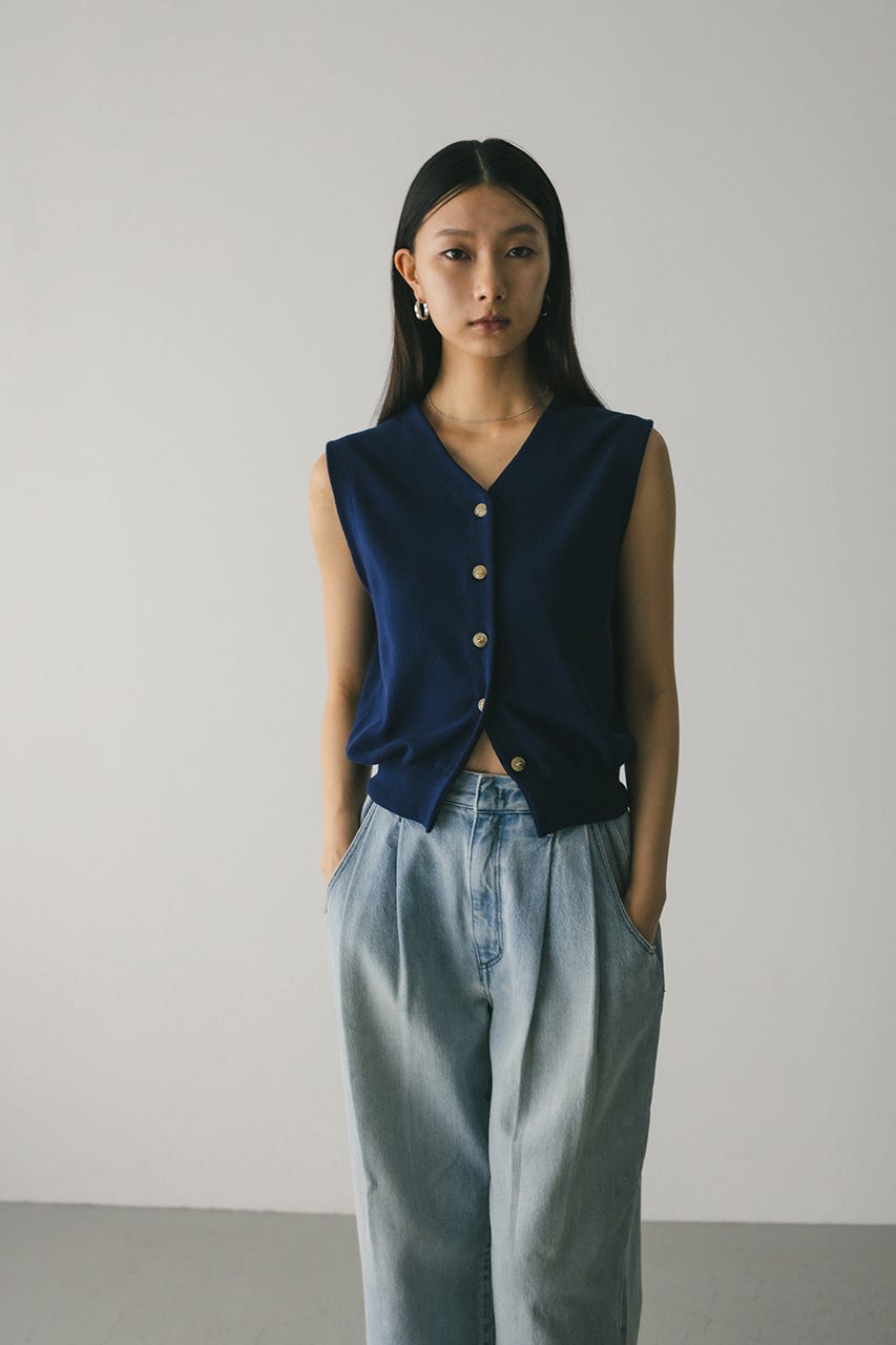 STYLEMIXER | ルーズニットベスト (タンクトップ ) |SHEL'TTER