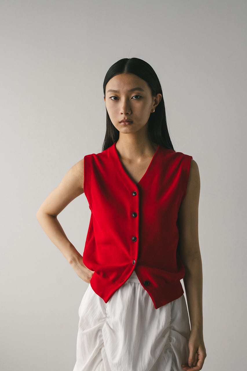 STYLEMIXER | ルーズニットベスト (タンクトップ ) |SHEL'TTER