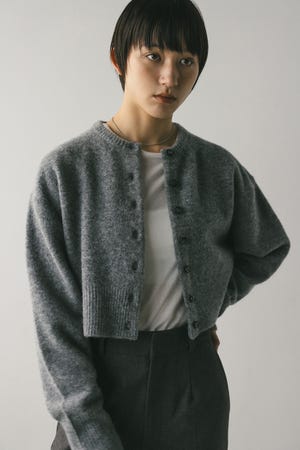 クロップドニットカーディガン