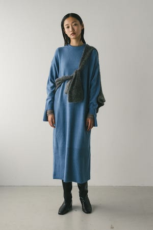 ルーズウールニットワンピース