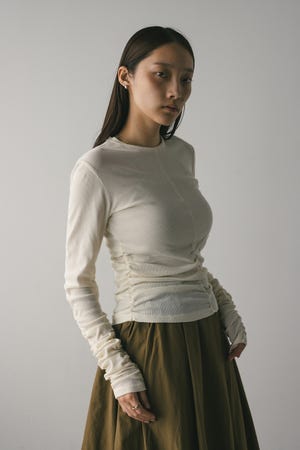 ギャザーソフトリブカットトップ