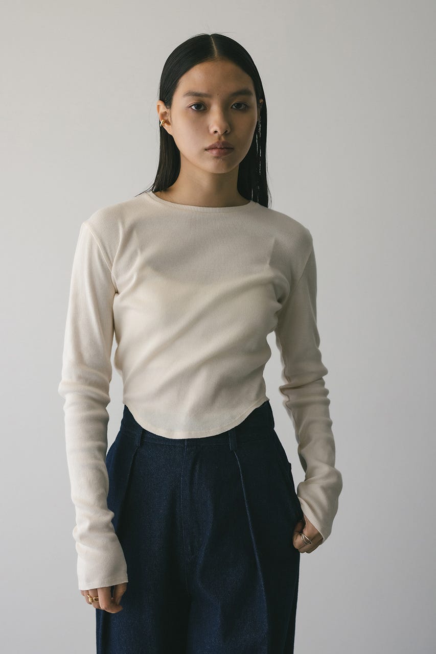 STYLEMIXER | ヘムラウンドリブトップ (Tシャツ・カットソー(長袖