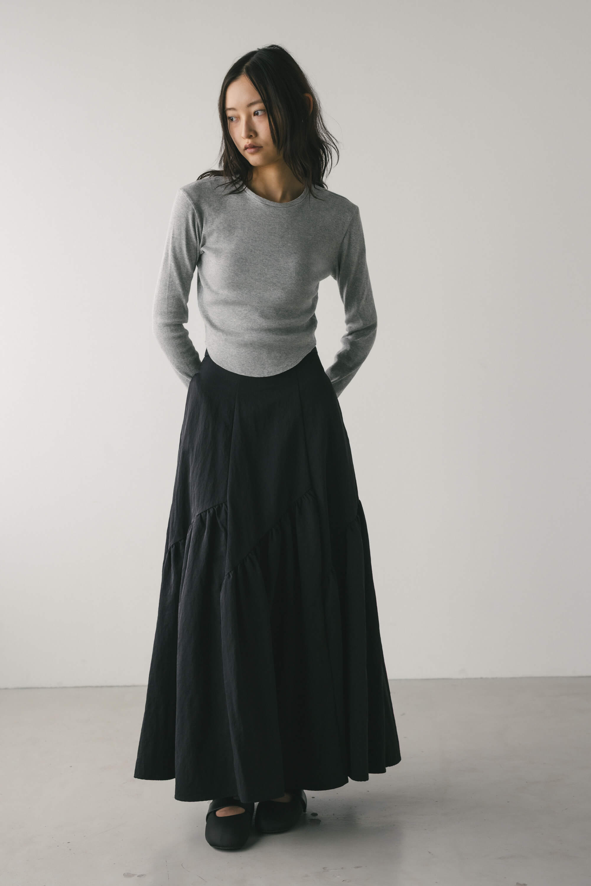 ヘムラウンドリブトップ T.GRY FREE