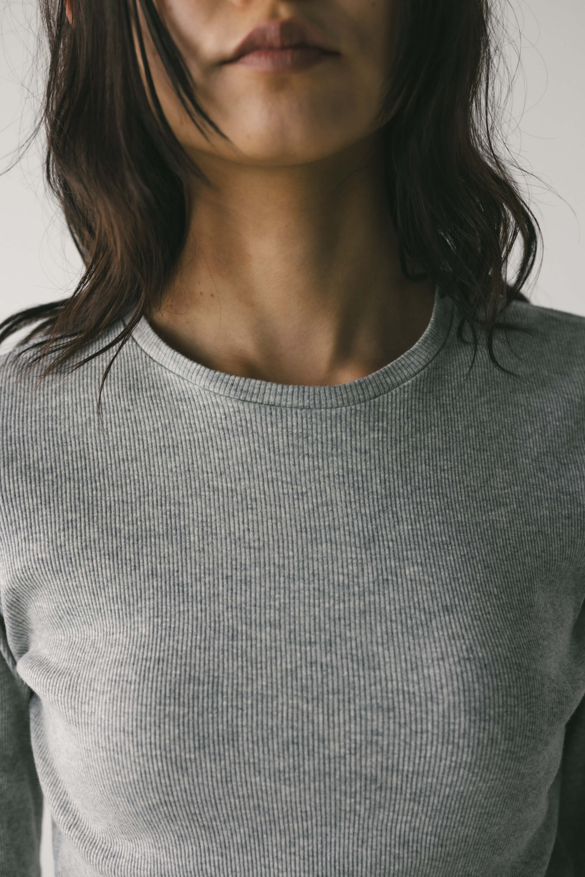 ヘムラウンドリブトップ T.GRY FREE