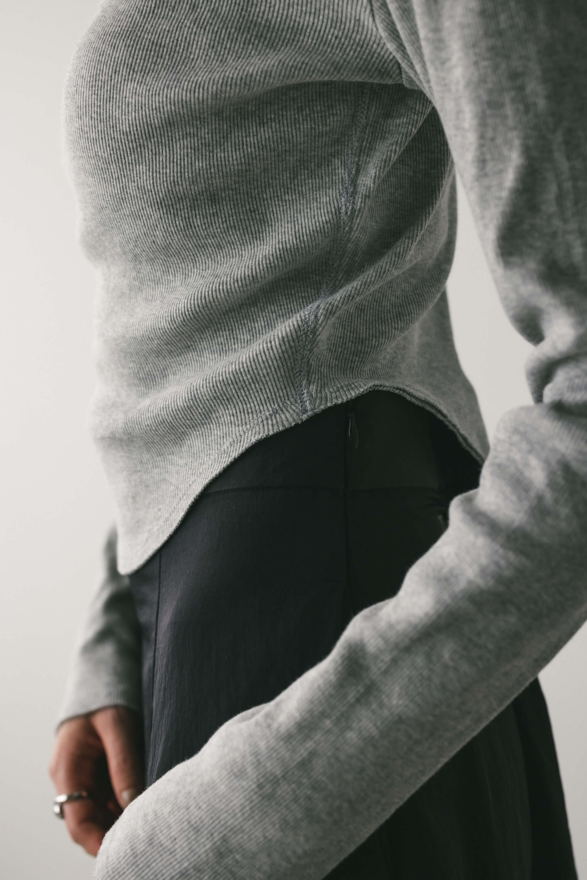 ヘムラウンドリブトップ T.GRY FREE