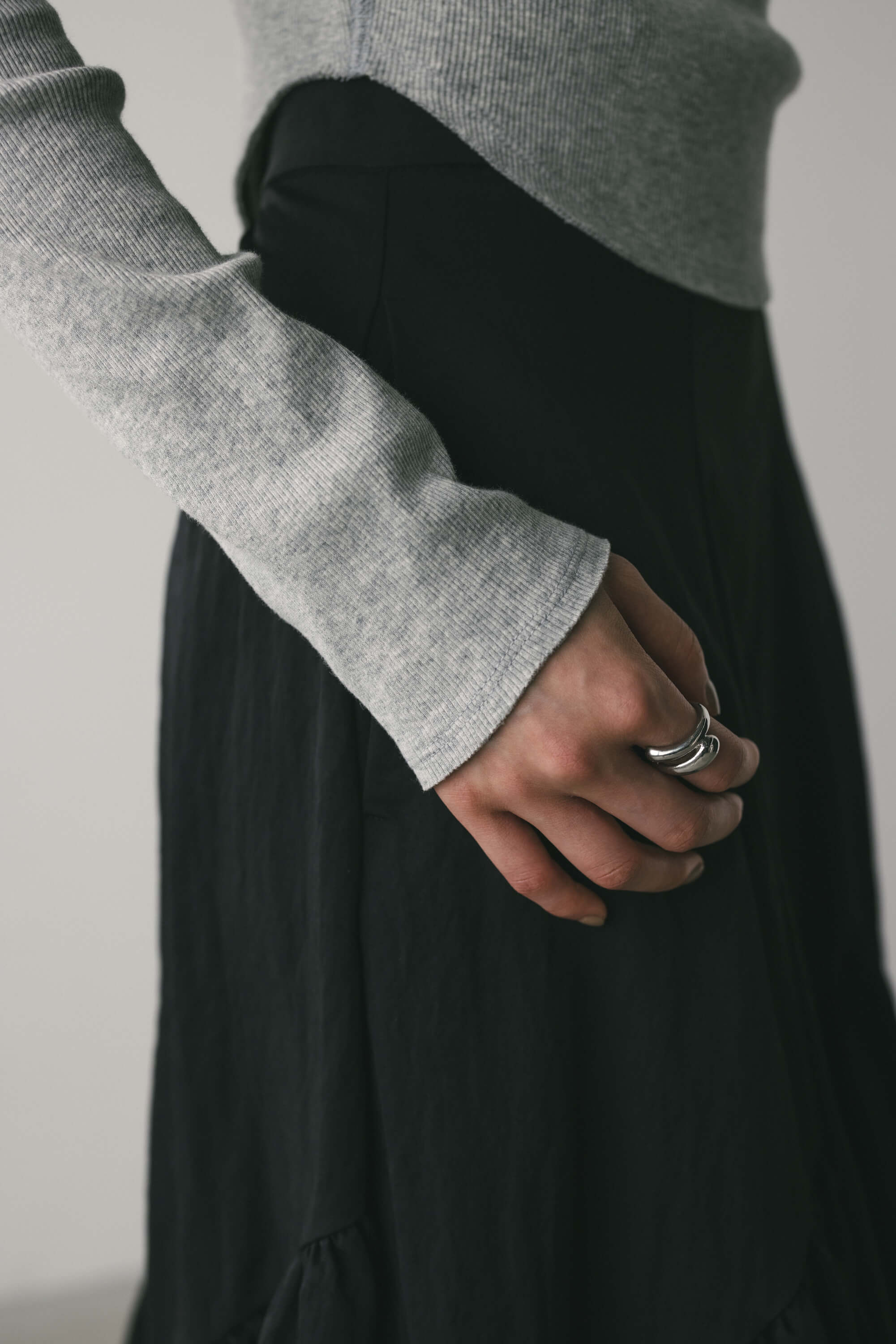 ヘムラウンドリブトップ T.GRY FREE