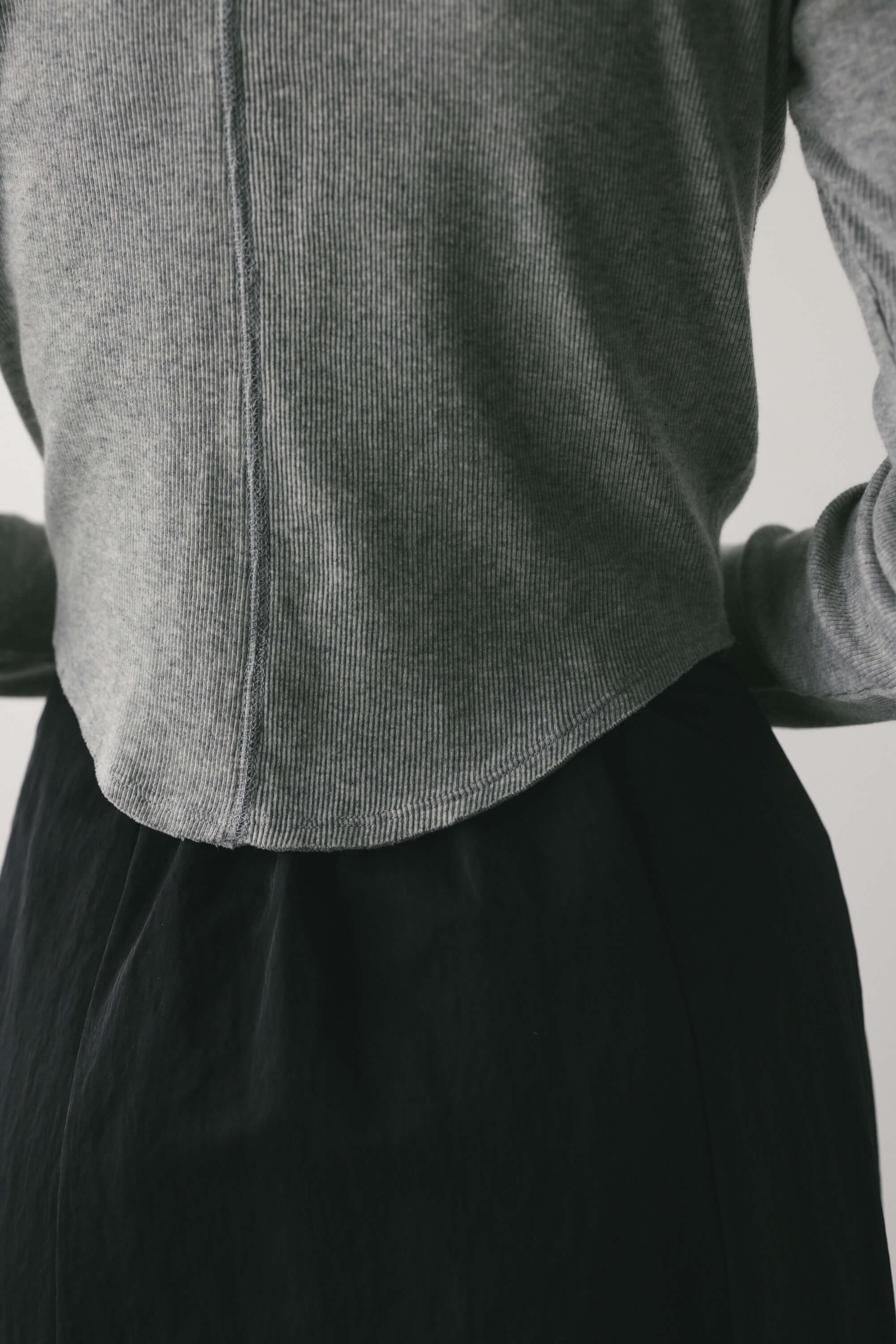 ヘムラウンドリブトップ T.GRY FREE