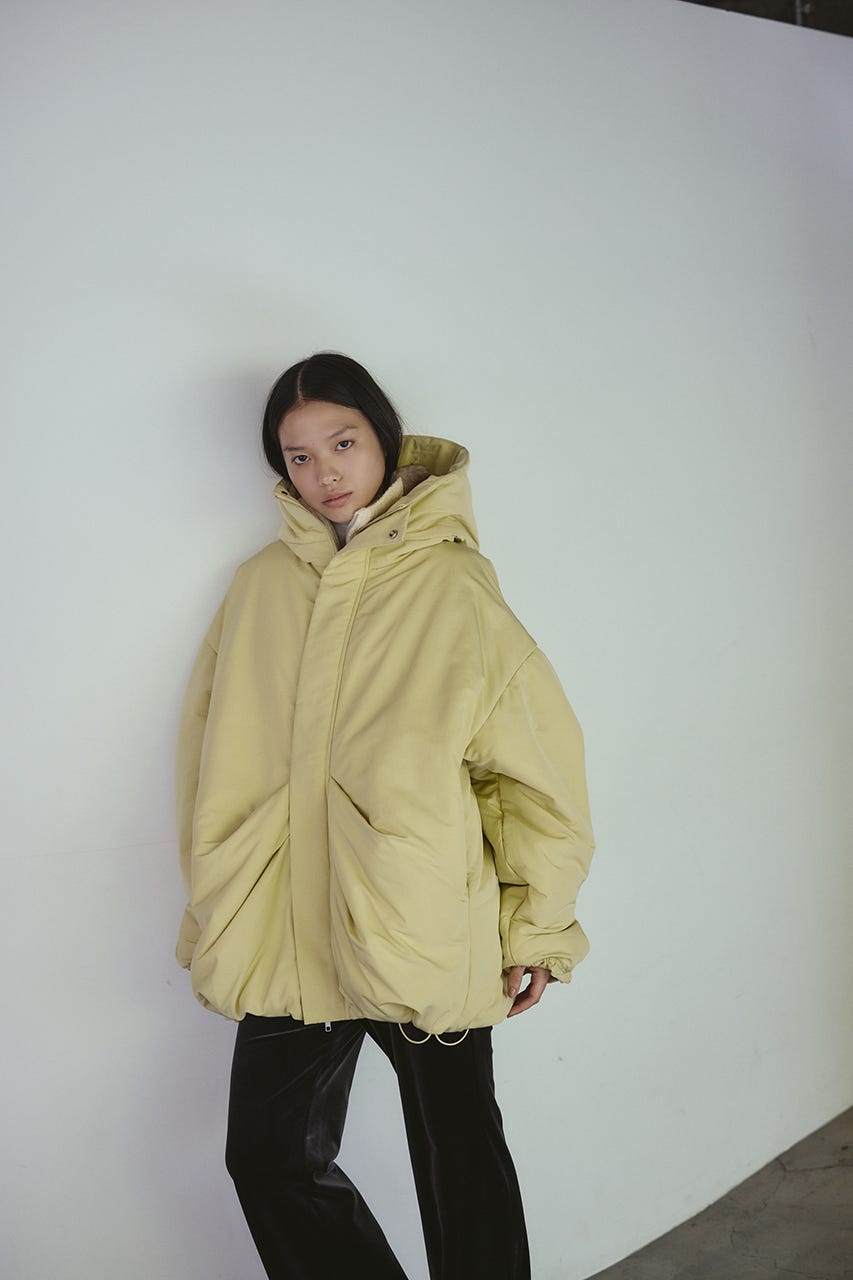 パッファーボリュームコート YEL FREE