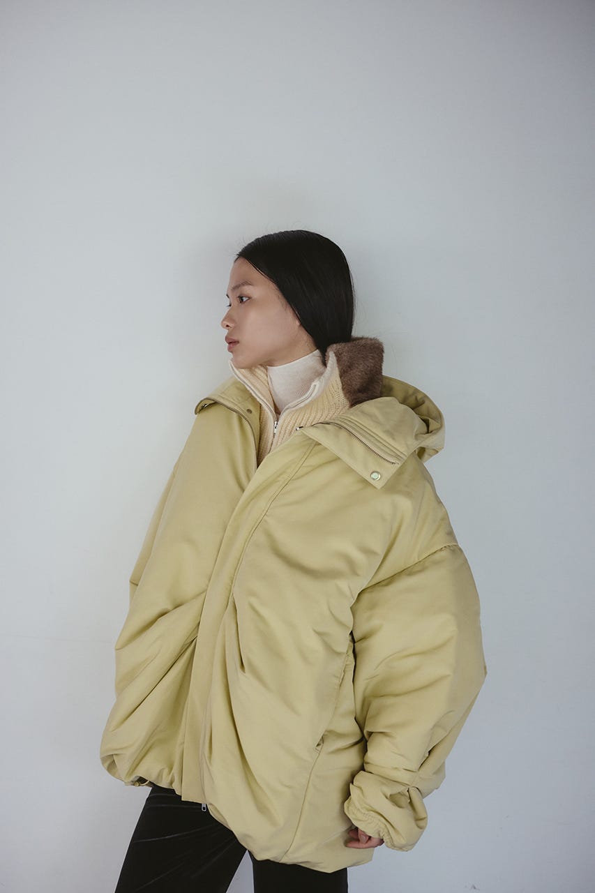 パッファーボリュームコート YEL FREE