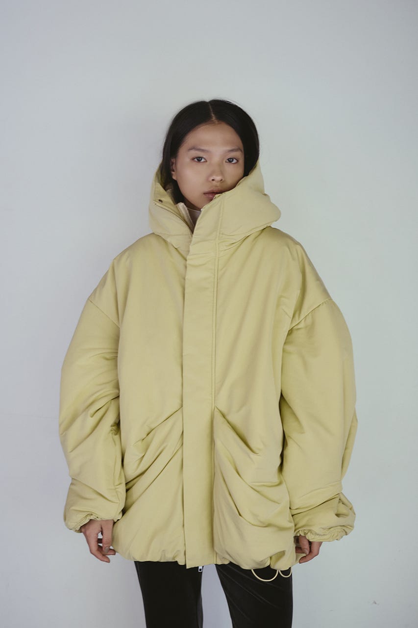 パッファーボリュームコート YEL FREE